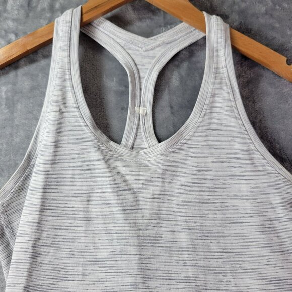 Lululemon Womens Racerback Tank Top Gray Heather Athletic Gym Activewear Workout - Picture 3 of 8